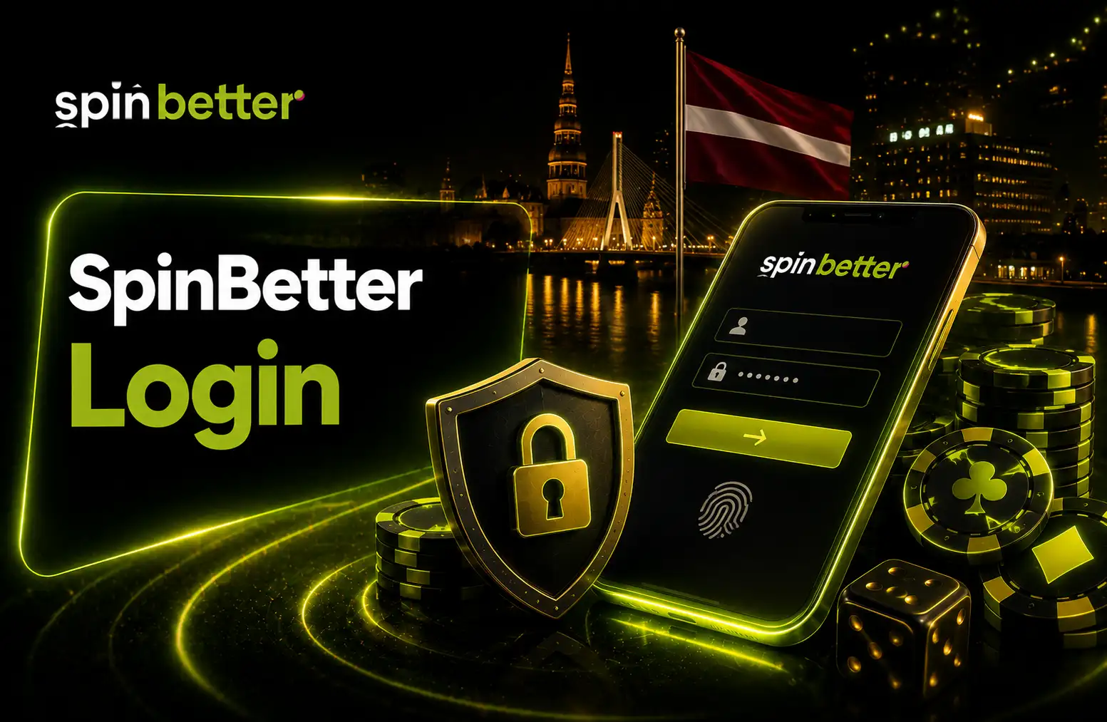 SpinBetter pieteikšanās kontā